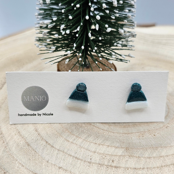 Weihnachtsmützen Grün/Weiß
