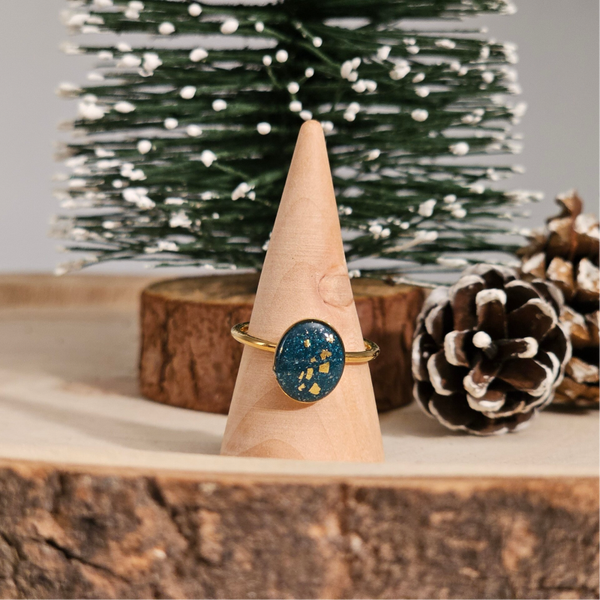 Ring Grün/Gold