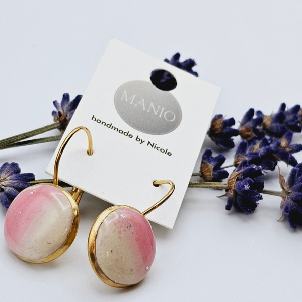 Ohrhaken in Rosa/Pink-Gold