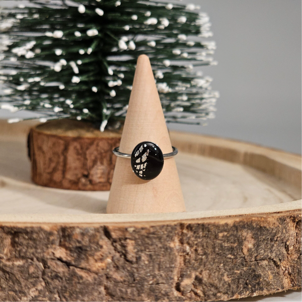 Ring Schwarz/Silber