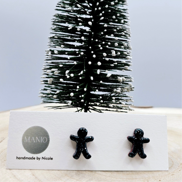 Lebkuchen Männchen Dunkelblau-Glitzer