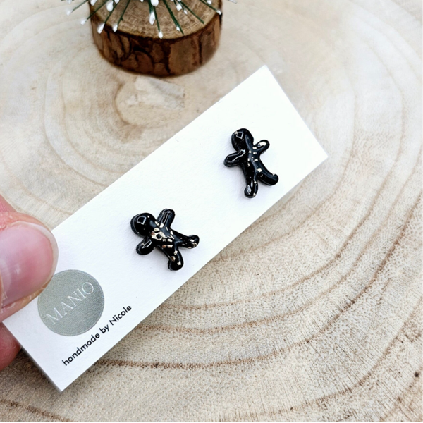 Lebkuchen Männchen Schwarz/Gold