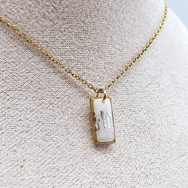 Kette Gold/Silber-Weiß