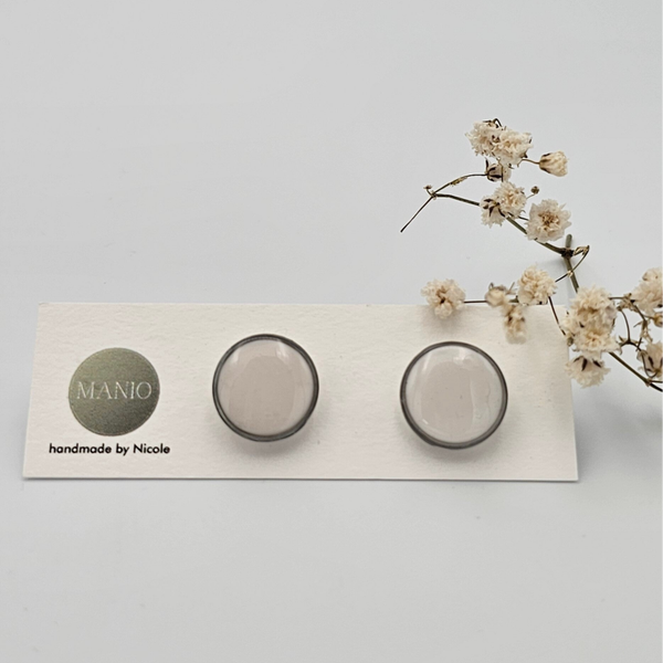 Ohrstecker Weiß/Silber