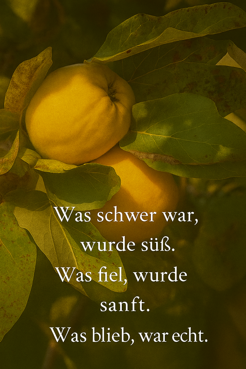 Quitten im Herbstlicht - ein Quittenmärchen