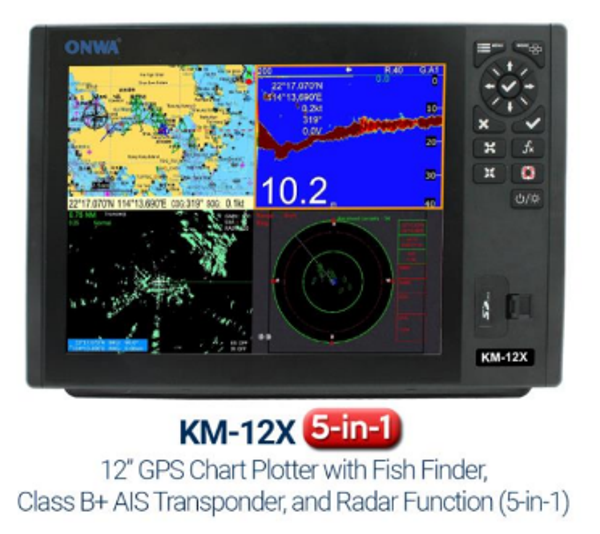 ONWA KM-12X GPS chartplottter multi function display