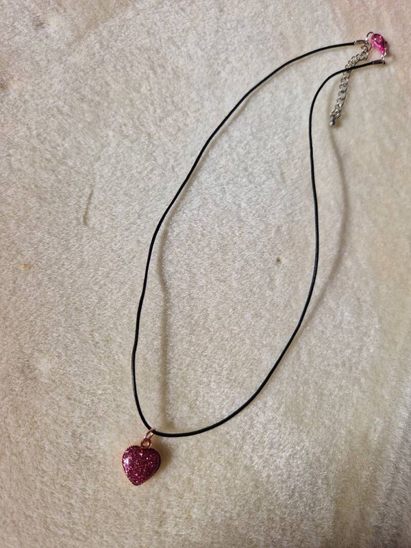 Ketting met roze hart