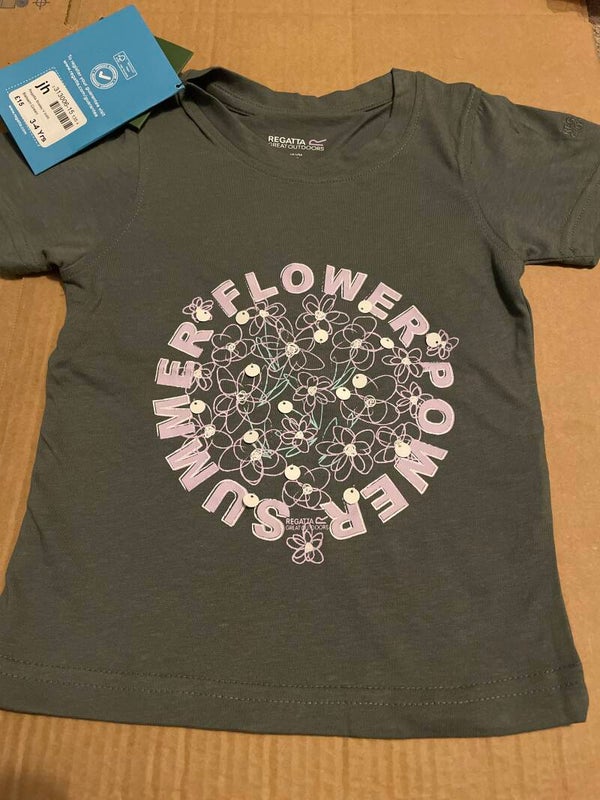 Kid’s Regatta Grey T-Shirt 3-4 Year’s