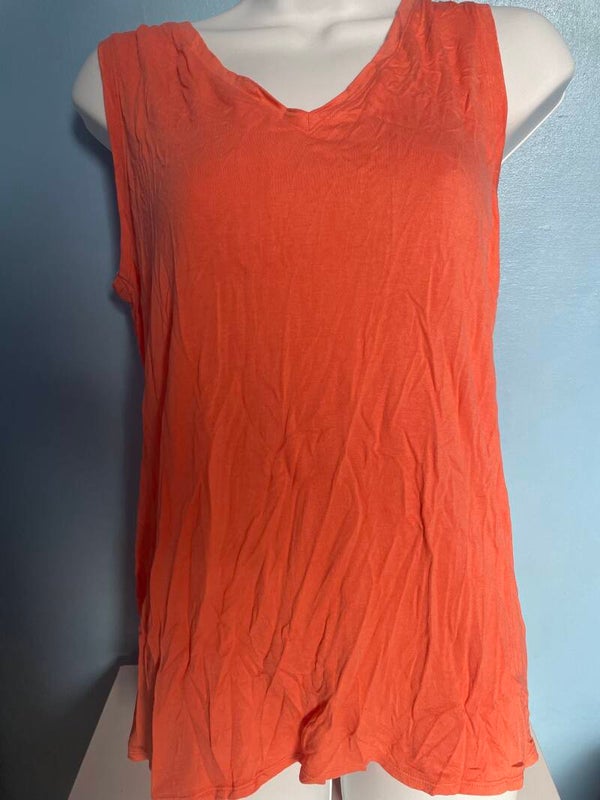 Orange v neck top size 12