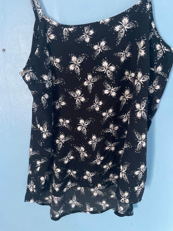 Black top with White Butterfly size 12