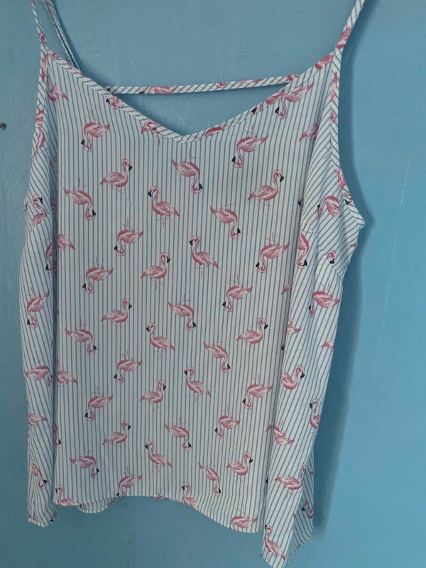 Pink flamingo top size 16