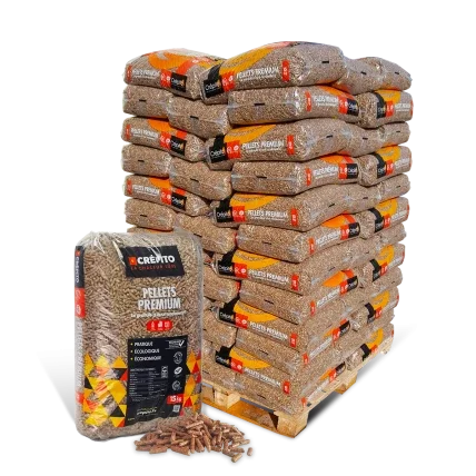 Granulés de bois Premium - Crépito - Palette sacs de 15kg
