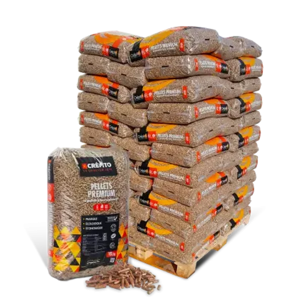 Granulés de bois Premium - Crépito - Palette sacs de 15kg