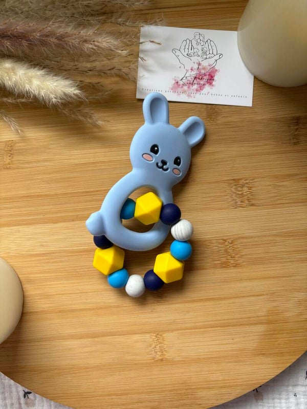Anneau de dentition lapin bleu