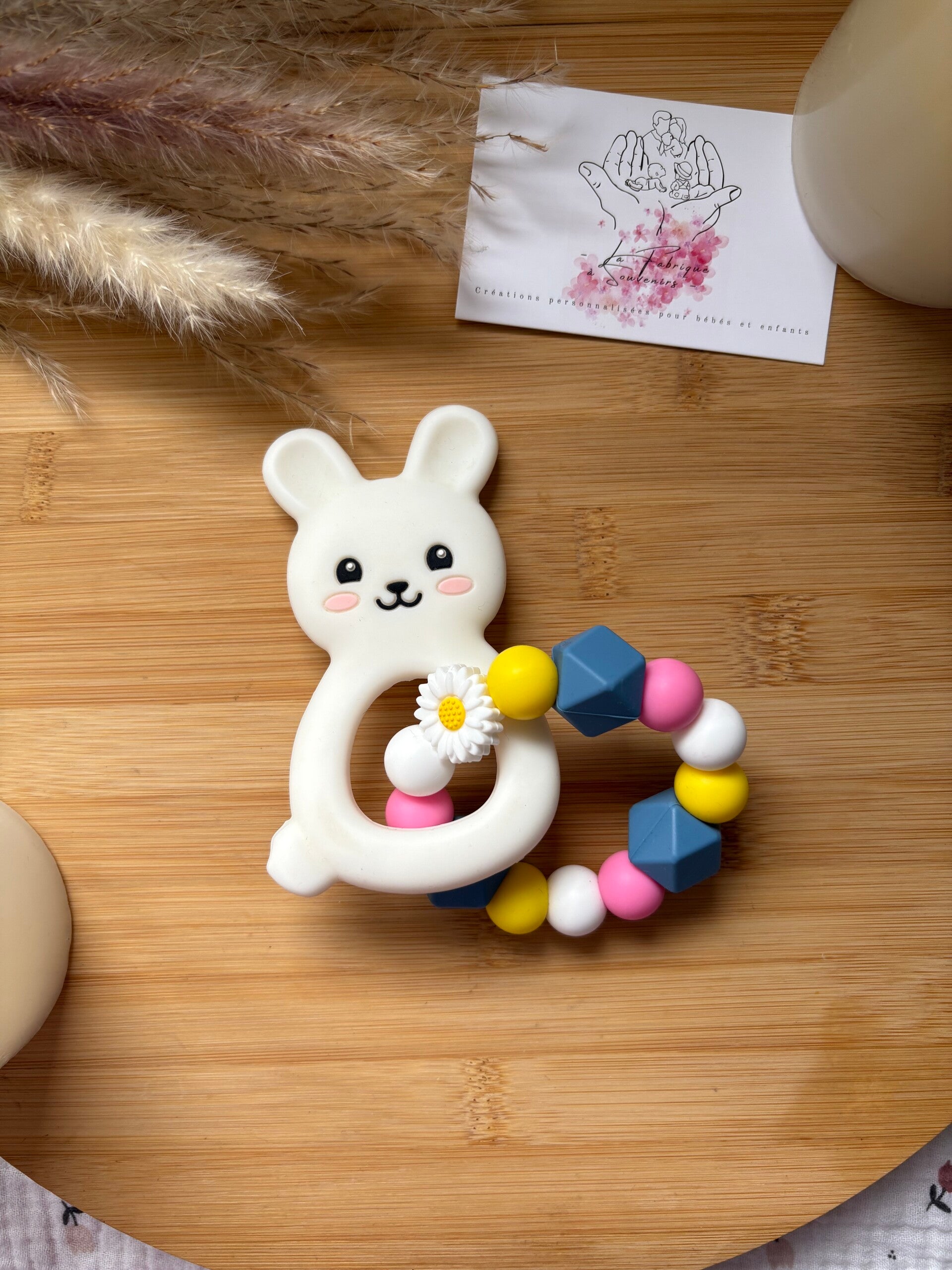 Anneau de dentition lapin blanc