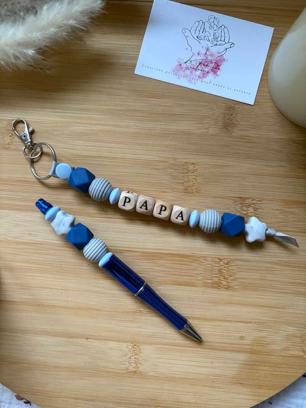 duo porte clé "papa" et stylo