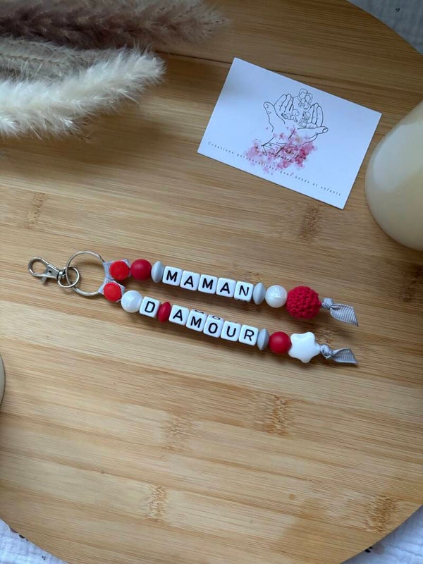 porte clé "maman d'amour" à personnaliser