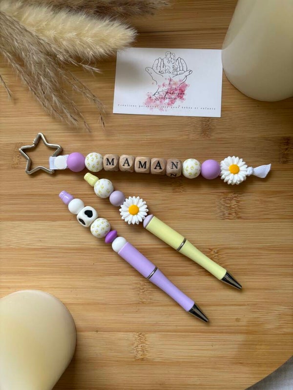 trio porte clé et stylos à personnaliser