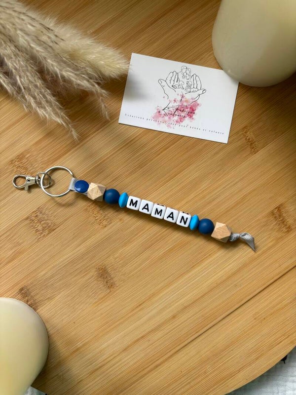 porte clé  bleu à personnaliser