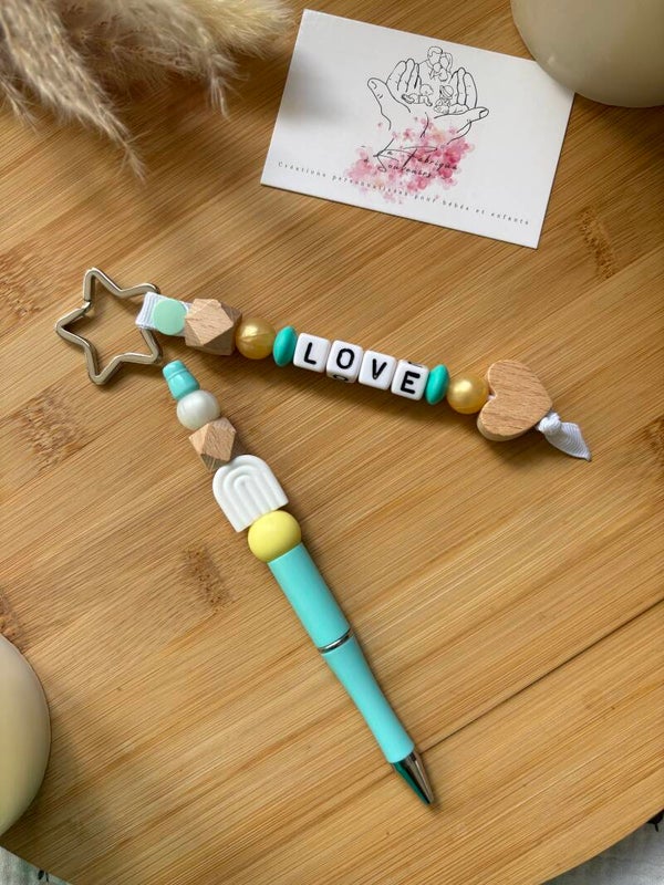 duo porte clé "love" et stylo
