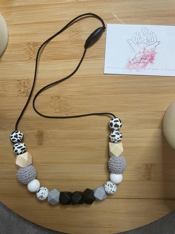 collier d'allaitement noir