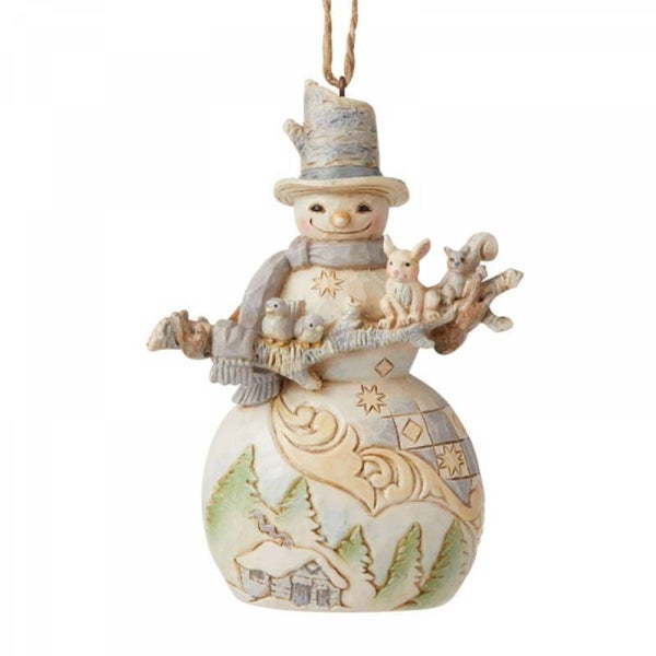 Pupazzo di neve con animali 11,5 cm Jim Shore 6006587