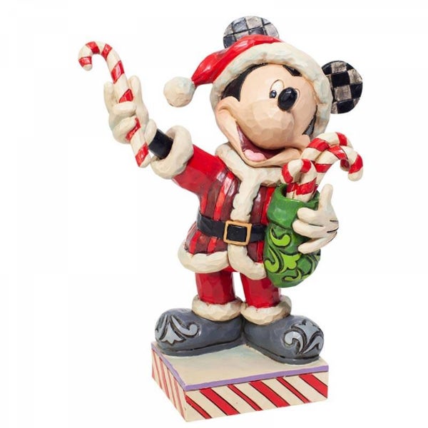 Topolino Natalizio con bastoncini di caramelle 16 cm Disney Traditions 6007068