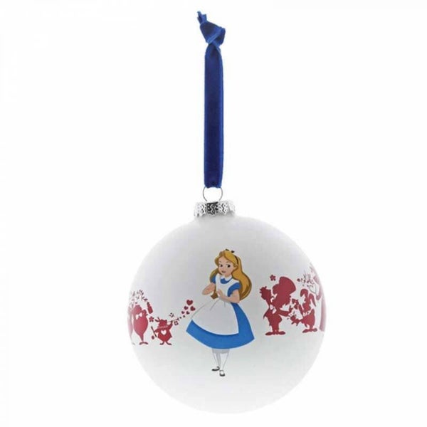 Pallina di Natale Alice mondo delle meraviglie 10 cm Disney Enchanting A29679