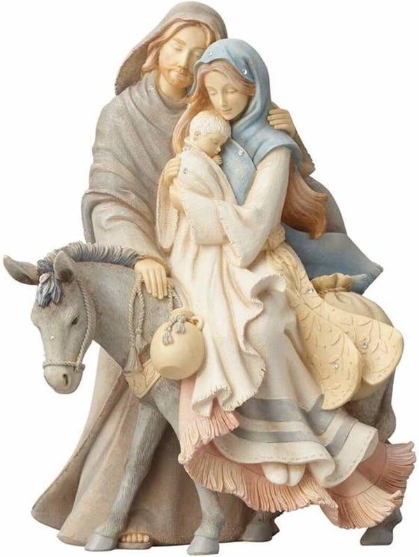 Santa Famiglia con Asino, PVC, Multicolore, Enesco 4058697