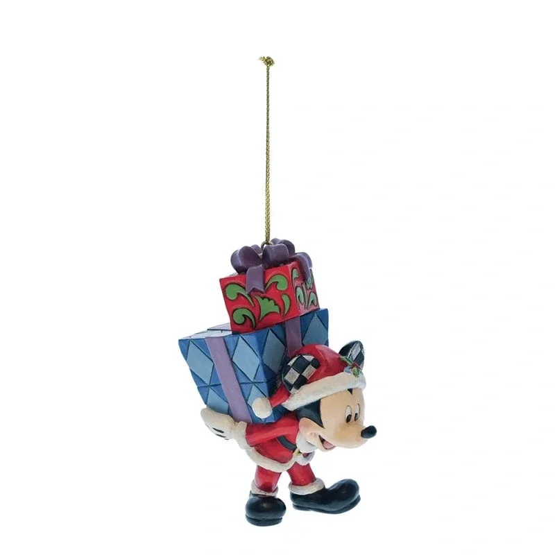 Topolino con regali sulla schiena 10 cm (Decoro Albero) Disney Traditions 6017547