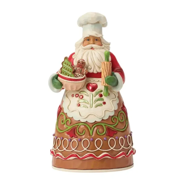 Statuetta Babbo Natale con Pan di Zenzero 21 cm Jim Shore 6018881