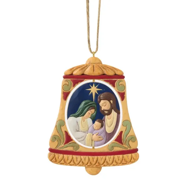 Campana con Sacra Famiglia rotante 8 cm (Decoro Albero) Jim Shore 6017243