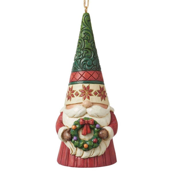 Gnomo con ghirlanda 12 cm Jim Shore 6012977