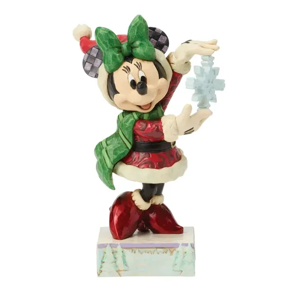 Statuetta Minnie con Fiocco di Neve 14 cm Disney Traditions 6018710