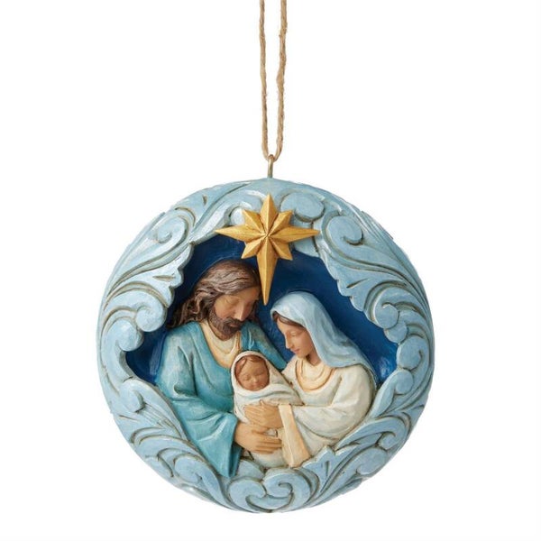 La Sacra Famiglia blu e dorato (Decoro Albero) 6017008