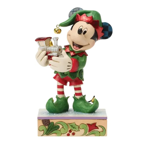 Topolino Elfo con treno Edizione Speciale 19,5 cm Disney Traditions 6018712
