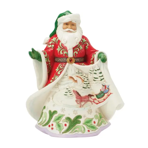 Babbo Natale musicale con scena invernale 26 cm Jim Shore 6017001