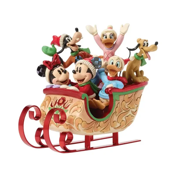 Topolino e amici in slitta 20 cm Disney Traditions 6016883