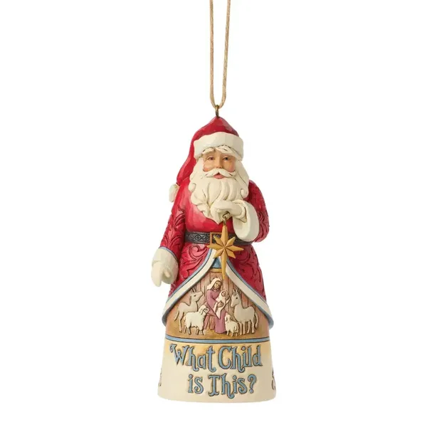 Ornamento Babbo Natale da appendere 12 cm Jim Shore 6019331