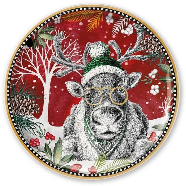 Piatto Panettone Natale Renna D.31 ART. 120168