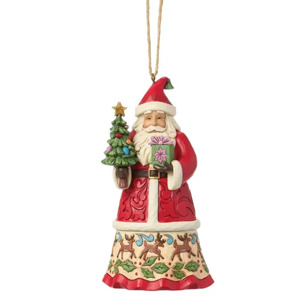Ornamento Babbo Natale con Regali 12 cm Jim Shore 6019333