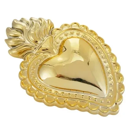 Cuore EX-Voto Porcellana Oro