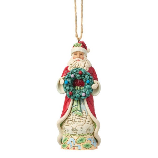 Babbo Natale con ghirlanda ornamentale appesa - Heartwood Creek 6019276