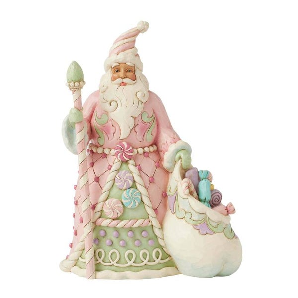 Statuetta Babbo Natale Con Borsa, Dolci E Bastone - Heartwood Creek 6017018