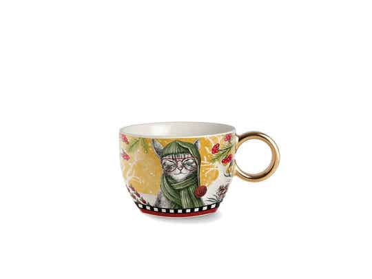 Tazza Colazione Natale Gatto Ml 530 ART. 120118
