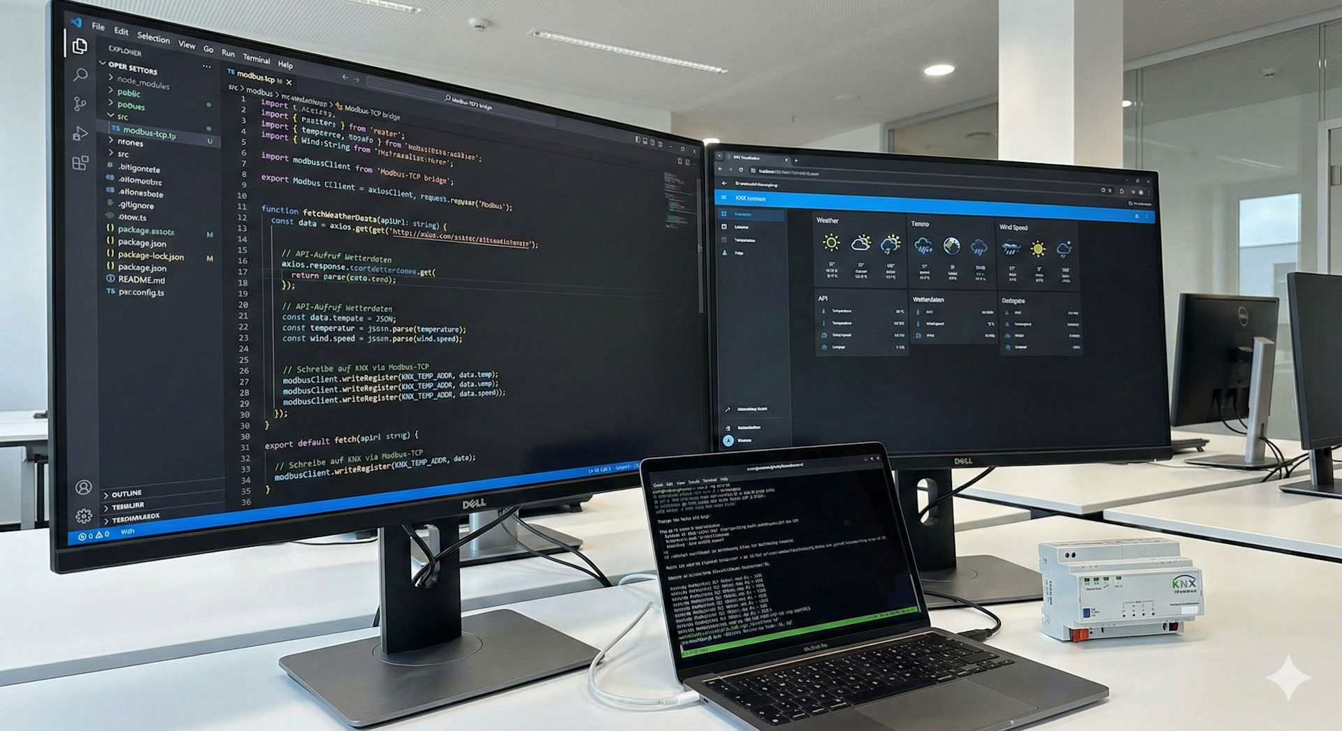 SPS-Programmierung von ETM für bedarfsgeführte Klima- und Lichtsteuerung in Industriehallen.