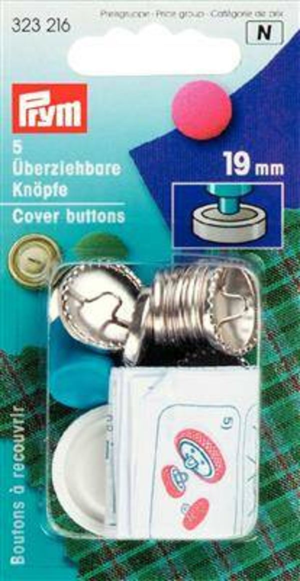 STOFKNOPEN MET MATRIJS 19mm