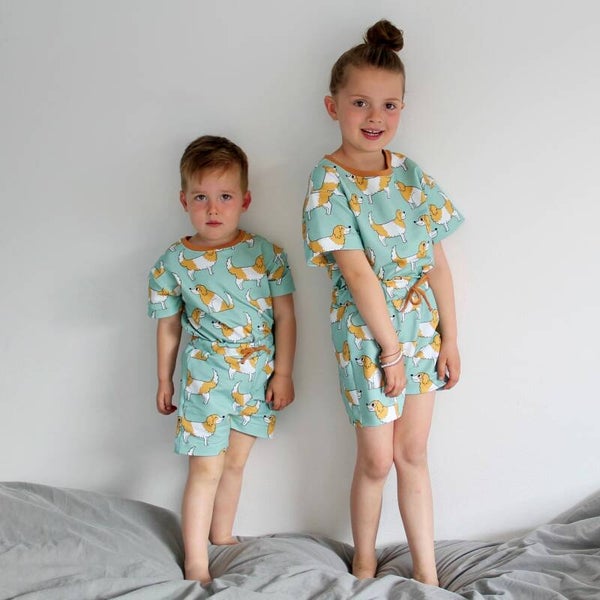 Eva Mouton Doggy Green French Terry