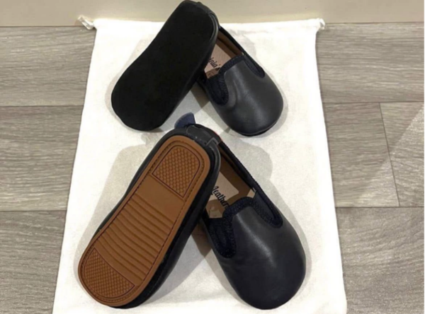 Navy slippers