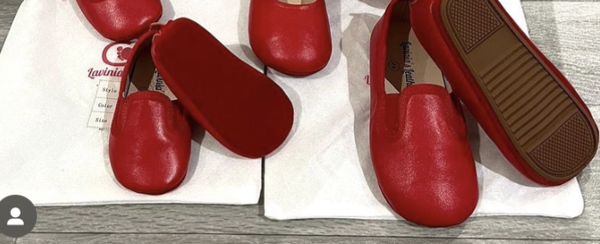 Red boys slippers